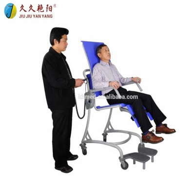 High tech JY-ZBY(D) Hospital four wheels aremrest hand control electric adjustment hygiene shower commode chair